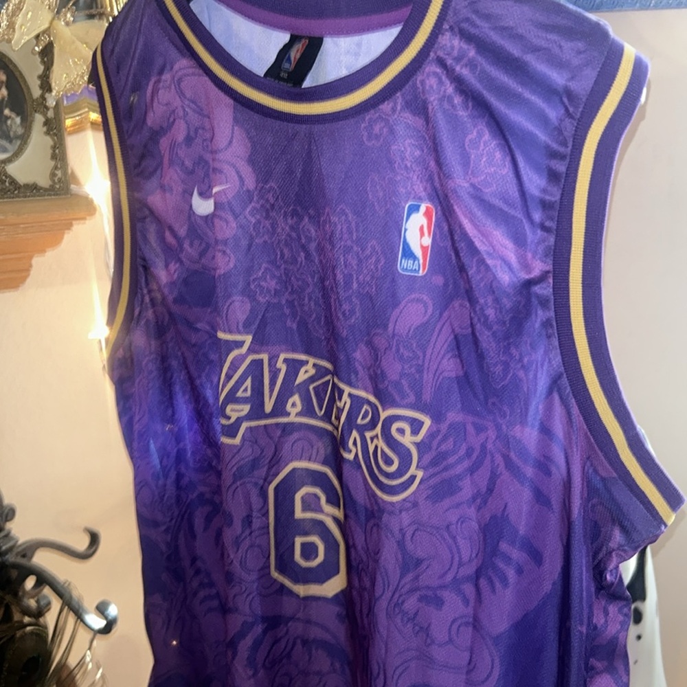 New Nike LeBron James Purple Swingman Jersey 4XL! NWT!